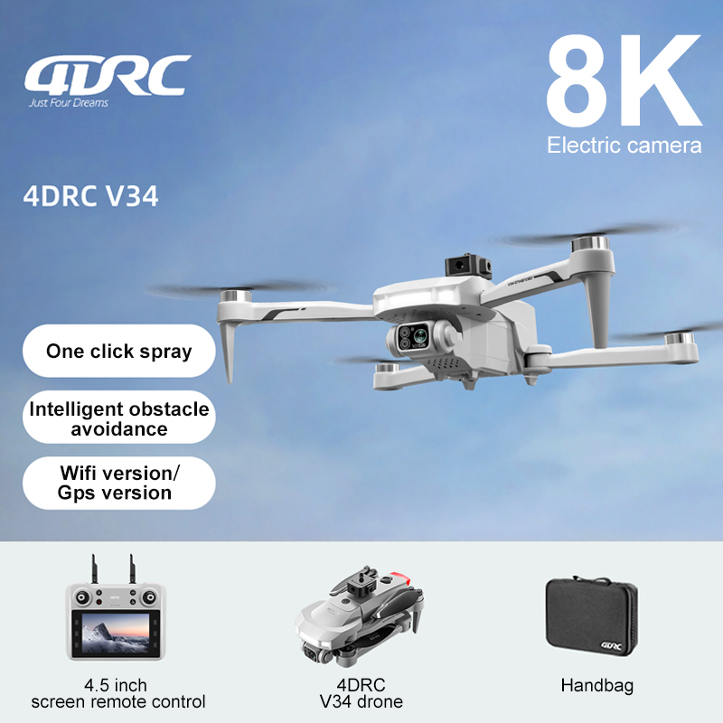 Rc Helicopter Electric - 2025 New V34 Drone 8K Camera