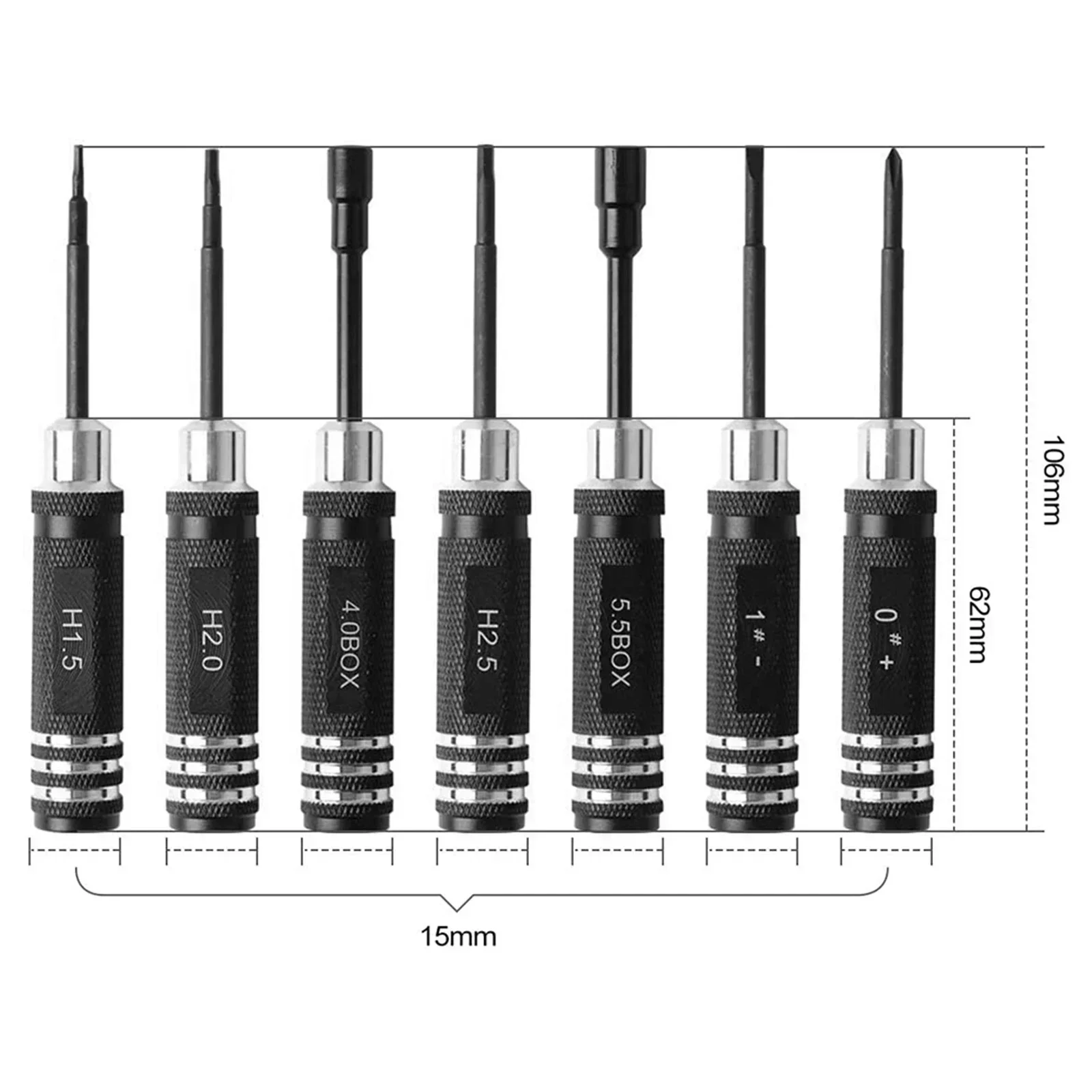 Rc Helicopter Tool Kit - 7 pcs Steel Screwdriver Set RC
