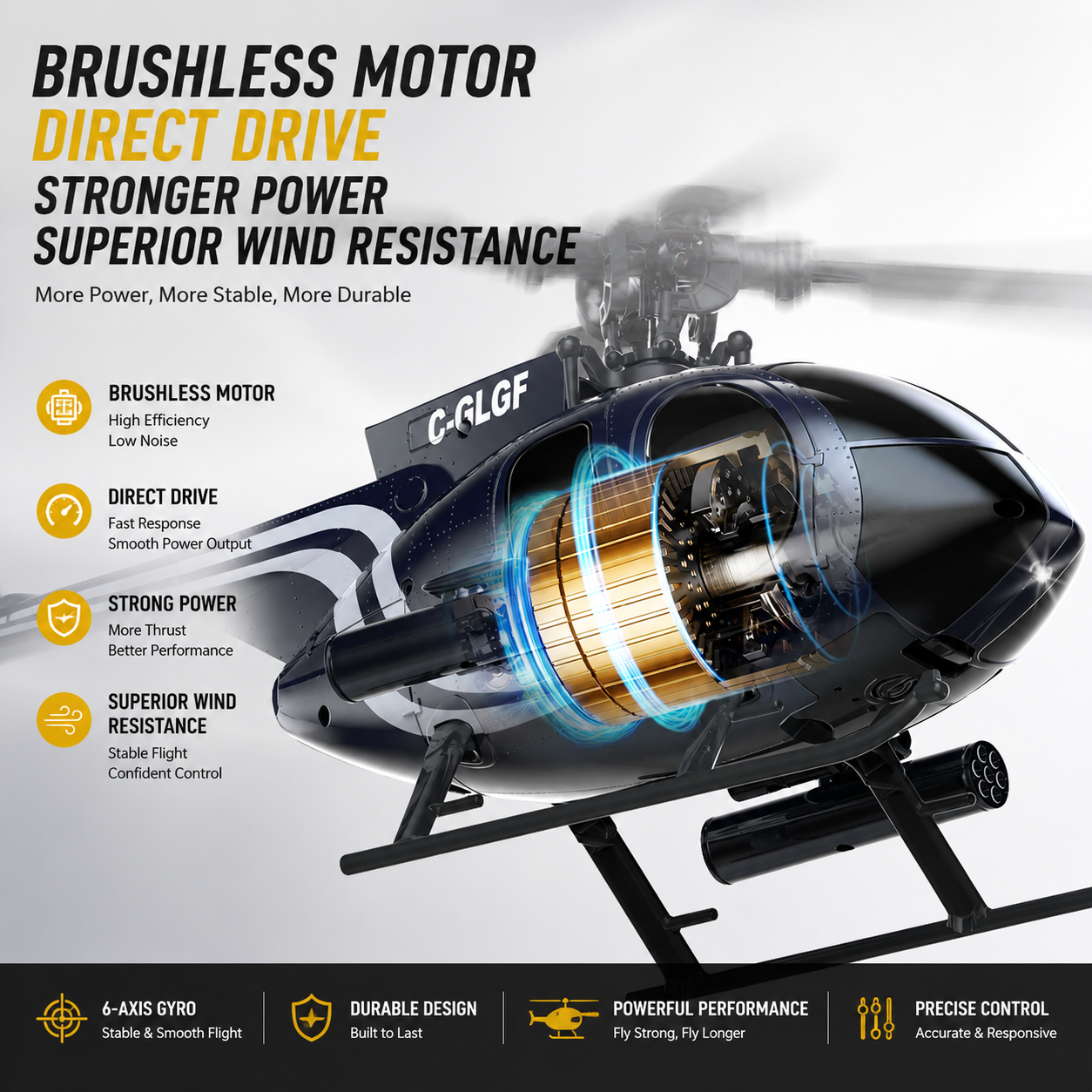 K300 6CH RC Helicopter Brushle - Rc Helicopter Gyro บทวิจารณ์และราคา