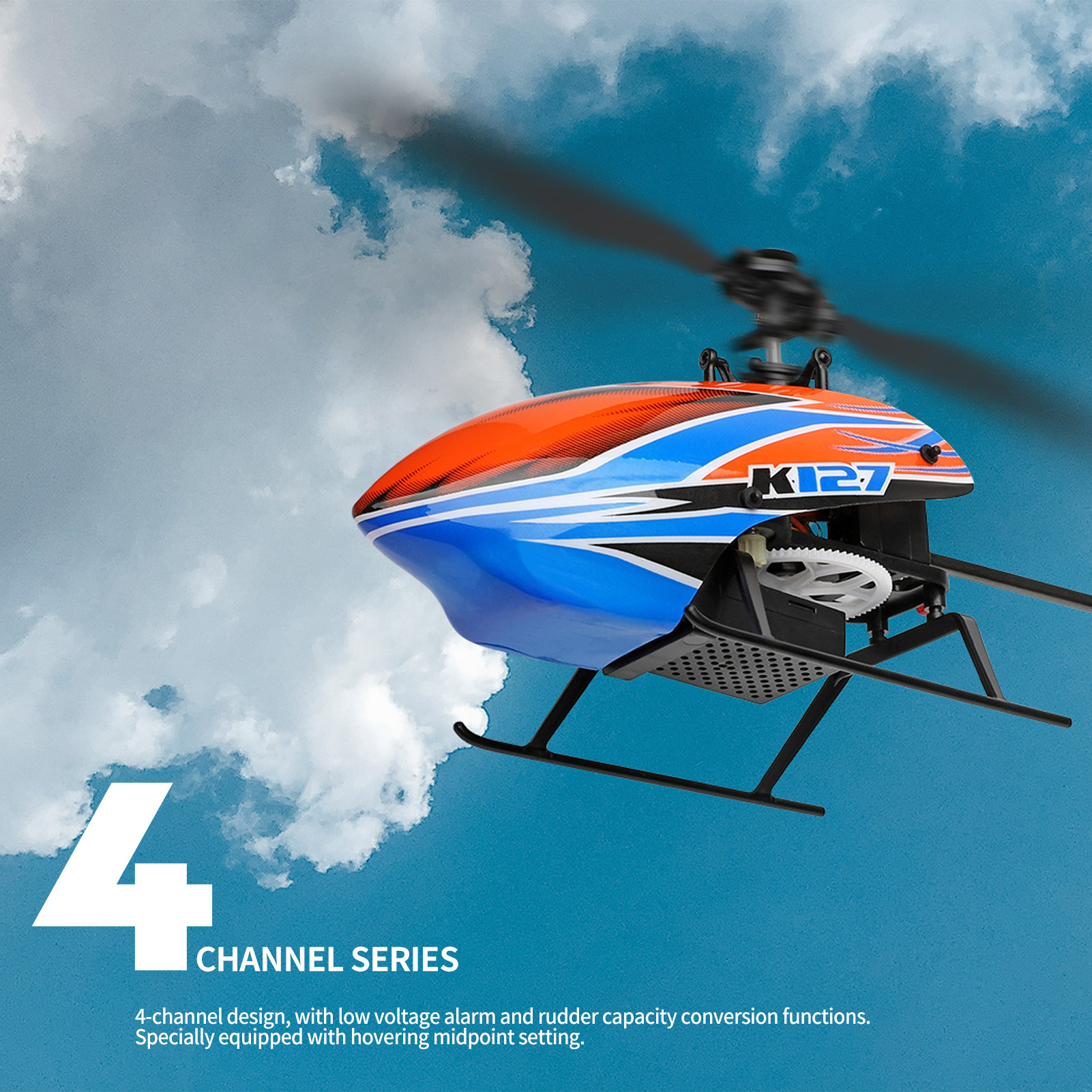 WLtoys XK K127 4CH 6-axis Gyro - Rc Helicopter Blade บทวิจารณ์และราคา